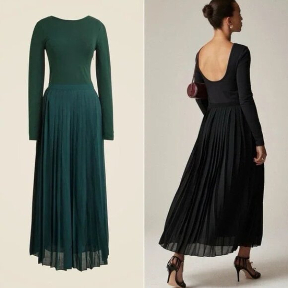 J. Crew Pleated Maxi Dress - Picture 1 of 3